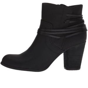 Madden Girl Black Denise Ankle Boots